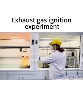 Exhaust gas ignition experiment